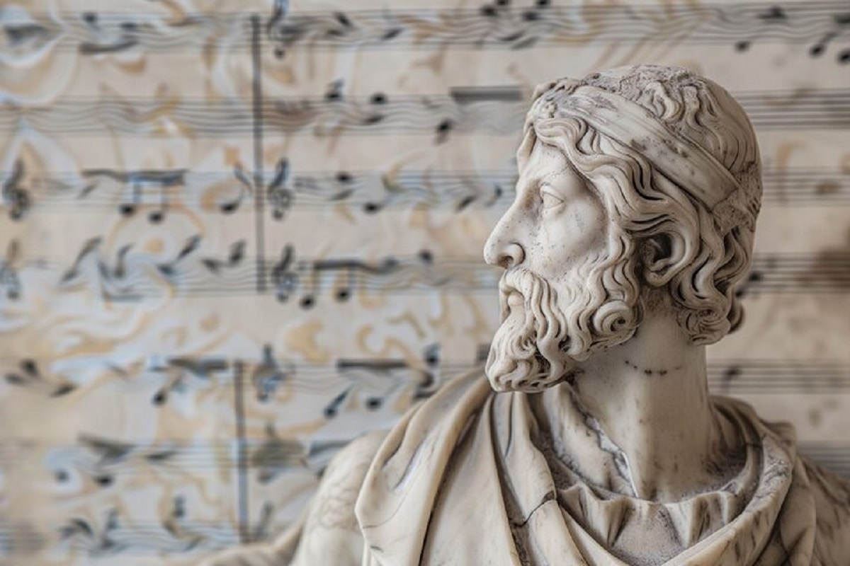 تصویر فیثاغورس و موسیقی